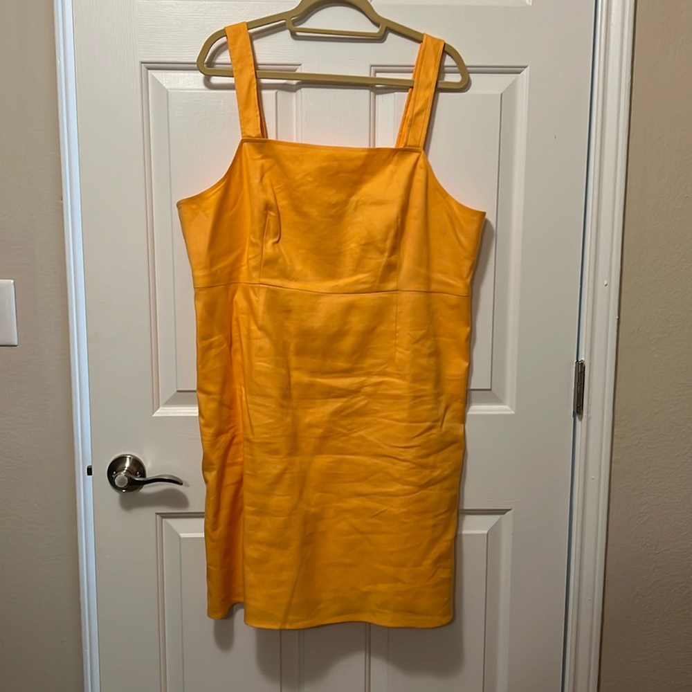 J.Crew Square-necked dress, golden orange, size 20